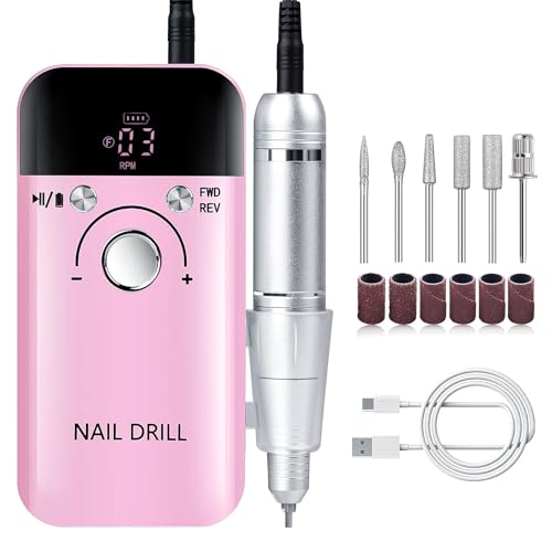 Kit eléctrico portátil para manicura y pedicura 45000 RPM miniatura 1