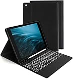 通用 Tastaturhülle mit Hintergrundbeleuchtung, QWERTZ-kompatibel mit iPad 10.2
