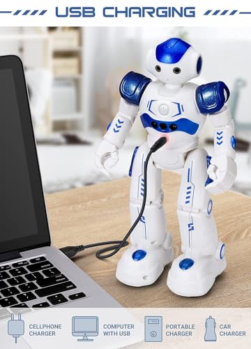Kingsdragon KD003-3BU Rc Robot Toys For Kids, Gesture & Sensing Programmable Remote Control Smart Robot thumb #4