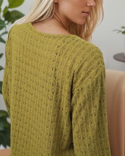 Image of Lotusmile Women's Soft Fuzzy Knit Hollow Out Lace Blouses Criss Cross V Neck Tops for Women Dressy Casual