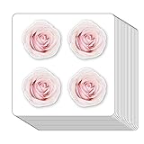 Pink Rose Flower Stickers 1in for Scrapbooking, Arts, Craft, Kids DIY, Calendars Journals 80-Pack