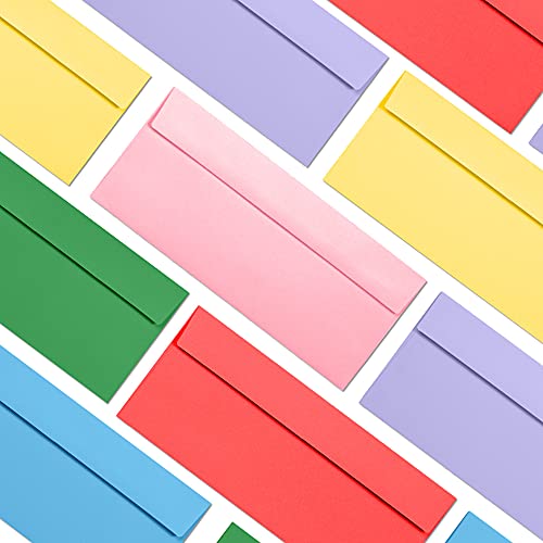Colored-Envelopes-Letter-Size-36-Pack-10-Business-Envelopes-4-18-x-9-12-Inches-6-Colors
