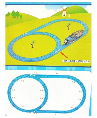 Image of Cable World Battery-Operated Express Toy Train Set for Kids 3+ | Railway Tracks | Adventure Train with Lights, Sound, | Educational Toy | Ideal Gift | Fun & Learning