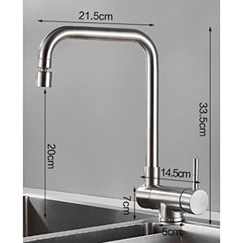 Robinet de cuisine pliant en acier inoxydable noir durable