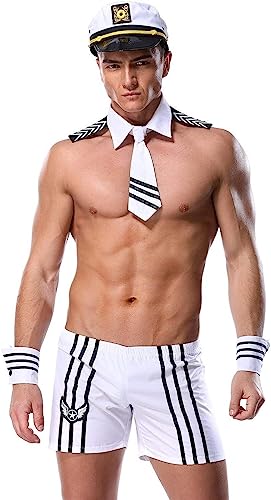 GQABXKDQO Men Sexy Outfit Lingerie Underwear Butler Officer Role Play