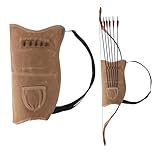 HERSENT Archery Bow Carrier with Arrow Slots,Archery Back Arrow Quiver Arrow Holder,Adjustable Shoulder Strap for Hiking Hunting,Shooting Targeting,Training,Cosplay,Archer Accessories（Only Bag