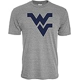 Blue 84 Men's West Virginia Mountaineers Tri-Blend T-Shirt Vintage Icon Heather Grey, Grey, Large