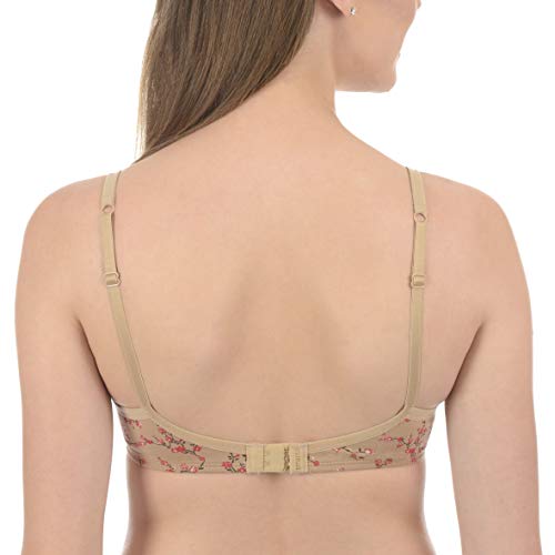 Image of Amante Women's Bra Pack of 2-Sesame + Blue 36C