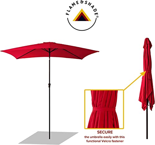 Sonnenschirm UV-Schutz Gartenschirm Marktschirm rechteckig neigbar für Garten, Balkon und Terrasse A – Bild 5