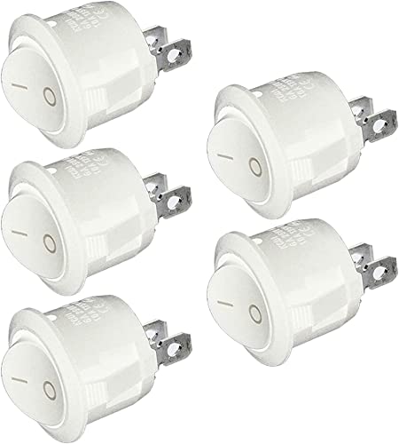 Interruptor de balancín de 12V SPST redondo ON OFF de 2 pines para accesorios de coche y furgón