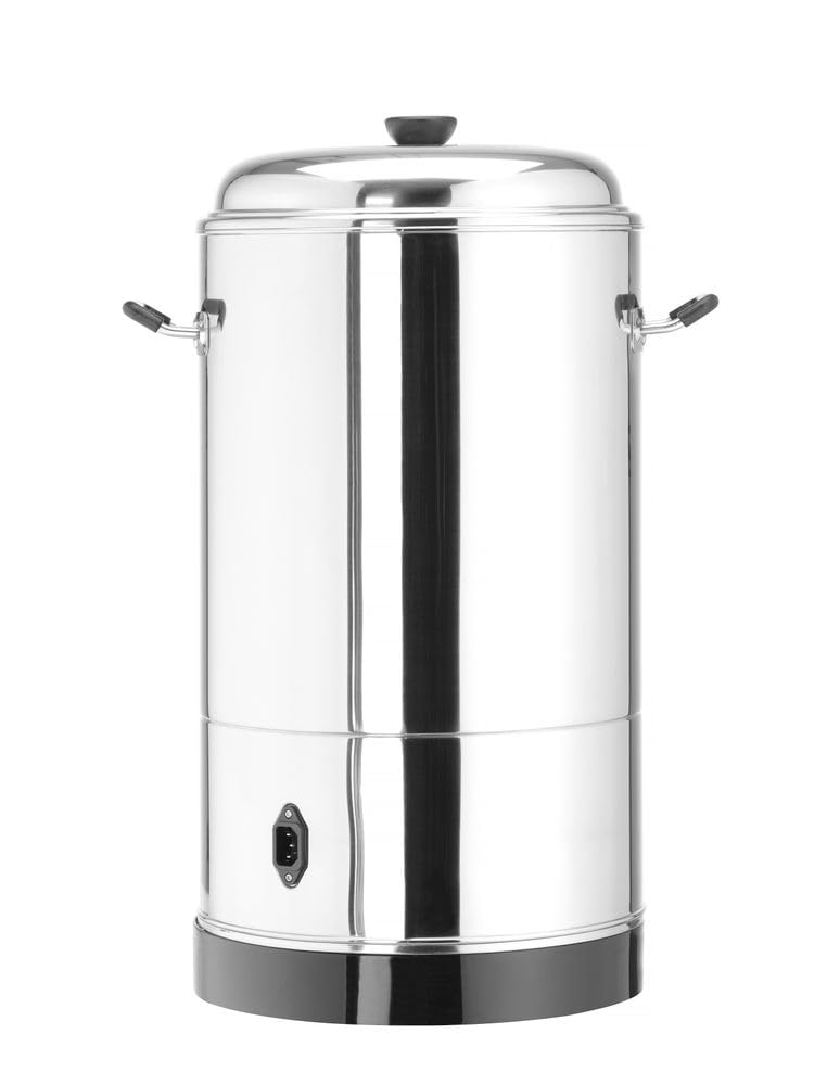 HENDI Kaffee-Perkolator, Doppelwandig, Energiesparend, eingebauter Filterwanne, non drip Hahn, für grob gemahlen Kaffee, kein Papierfilter notwendig, 10L, 230V, 1500W, 386x393x(H)576mm, Edelstahl 18/0
