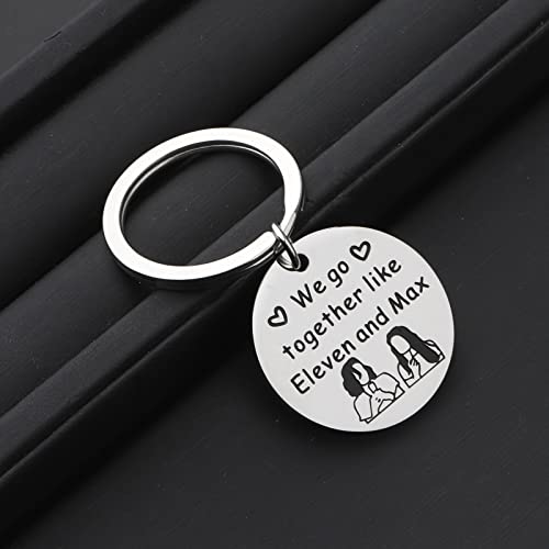 FAADBUK Eleven and Max Gift Tv Show Inspired Gift Friendship Jewelry Best Friend Keychain3