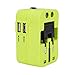 Travelon Worldwide Dual Usb Charger Travel Electrical Adapter, Green
