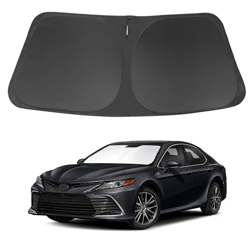 Windshield Sun Shade Custom Fit 2018-2024 2025 2026 Toyota Camry LE XLE Hybrid SE XSE Sedan Accessories Front Foldable Window Sunshade