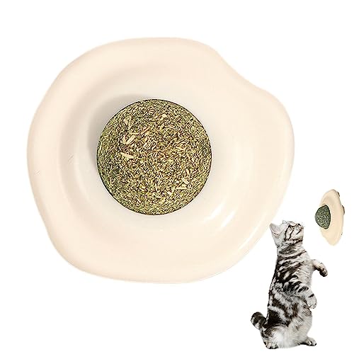 PareCatnip | Ovo Frito Design Cat Nips Brinquedos Orgânicos para Gatos,Lanche giratório para gatos b