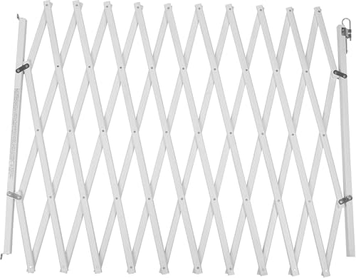 Bettacare Cancelletto per Animali Domestici Espandibile XL, 60cm - 230cm, Bianca, in Legno, Cancelletto di Sicurezza Pieghevole per Cani, Barriera per Cuccioli e Cani