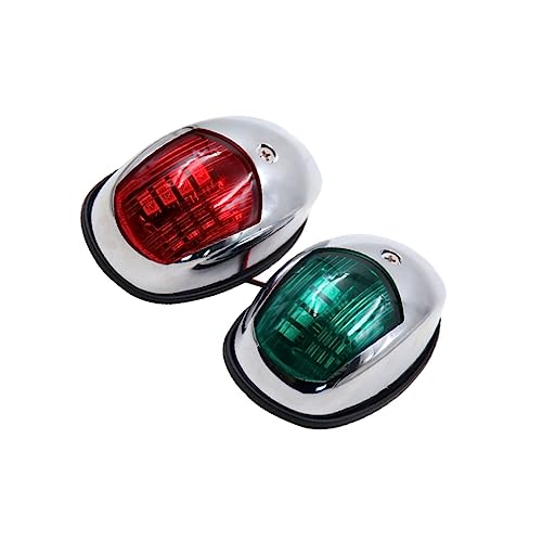 Toyvian 2Pcs LED Navigation Lights Bow Lights for Boats Design High Visibility Signal for Pontoon Fishing and Yachts