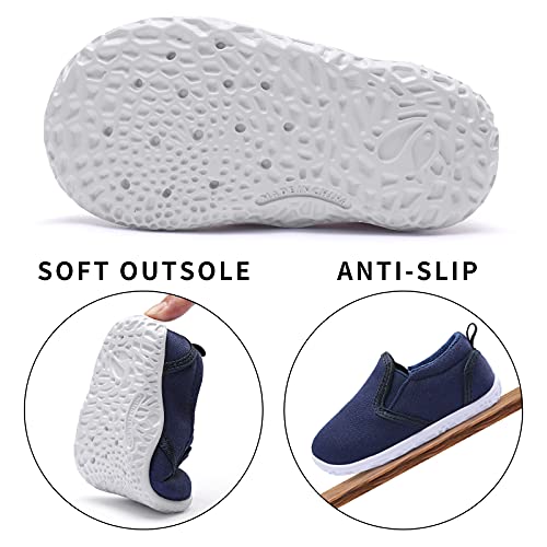 Feetcity ZT-BF05-NAVY-142 Unisex Baby Shoes Boys Girls Sneakers Infant Slip On First Walking Shoes Toddler Casual Star Sneaker Crib Shoes 18-24 Months Infant Navy thumb #2