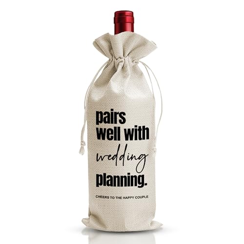 DOI-LANEE Engagement Gifts for Couples, Wedding Gifts Wine Bag, Bride to be, Bridal Shower, Pairs Well With Wedding Planning Wine Bag for Mr and Mrs