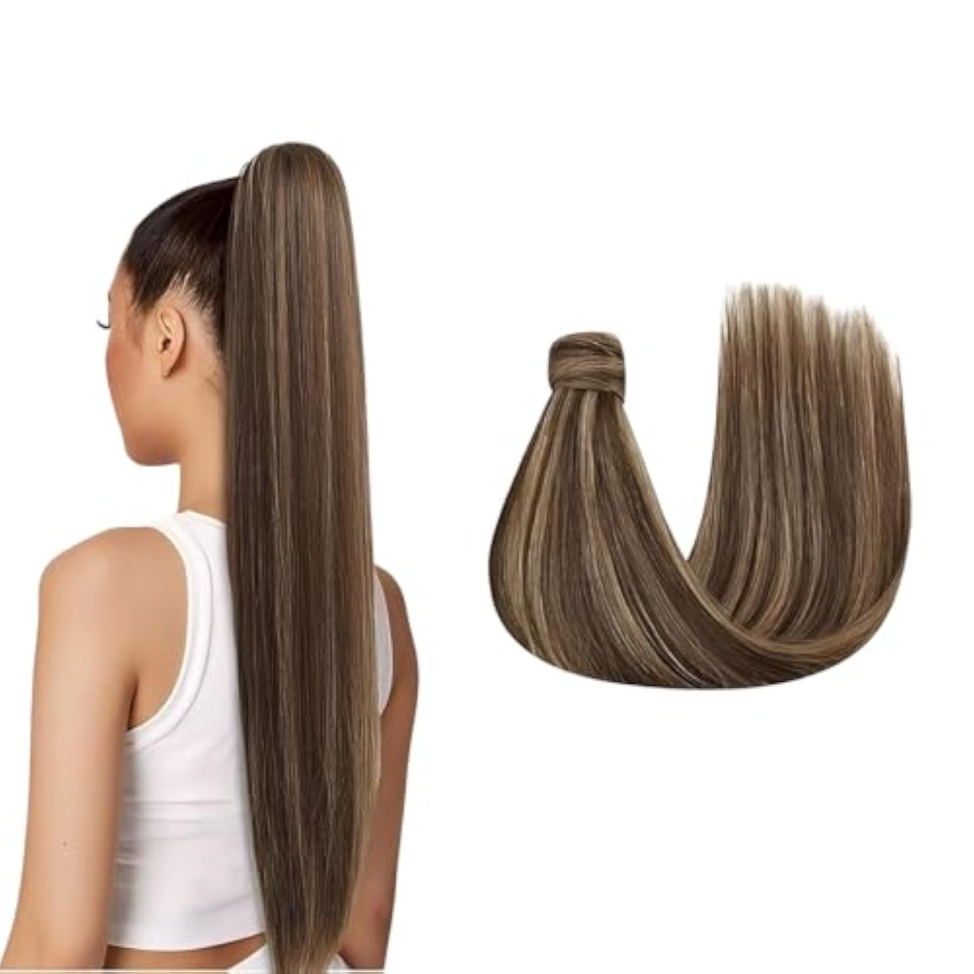 Wavy Ponytail Hair Wig/Extension, 24 Inches