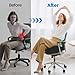 SofterCharm Seat Cushion with Carry Handle, Memory Foam for Tailbone/Sciatica Easing, Chair Cushions for Cars, Desks, Office Chair Cushion with Non-Slip Design, Ideal for Post-Surgery Recovery (Grey)