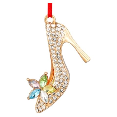 WhatSign High Heel Christmas Ornaments - Metal High Heel Shoe Ornaments for Christmas Tree Decorations High Heel Christmas Tree Keepsake Ornaments Christmas Ornaments Gifts for Women Girls Cover
