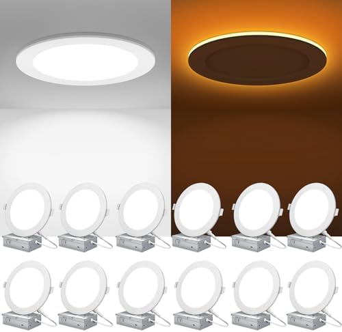 ZYC Recessed Lighting 6 Inch - 12W 1100LM LED Recessed Ceiling Li...