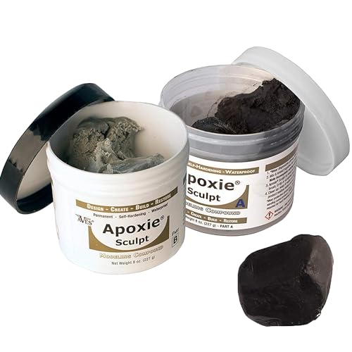 Aves Apoxie Sculpt - 2 Part Modeling Compound (A&B) - 1 Pound Apoxie Sculpt for Sculpting Modeling Filling Repairing Simple to Use & Durable Self-Hardening Modeling Compound - Black