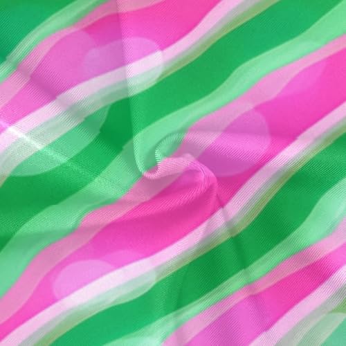 Wavy Pink Green Girls One Piece Swimsuit Beach Swimwear 208620064