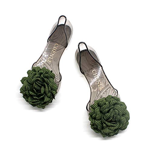 MIOKE Clear Flower Jelly Sandals for Women Summer Beach Transparent Comfy Water Girls Flat Jellies Sandal4