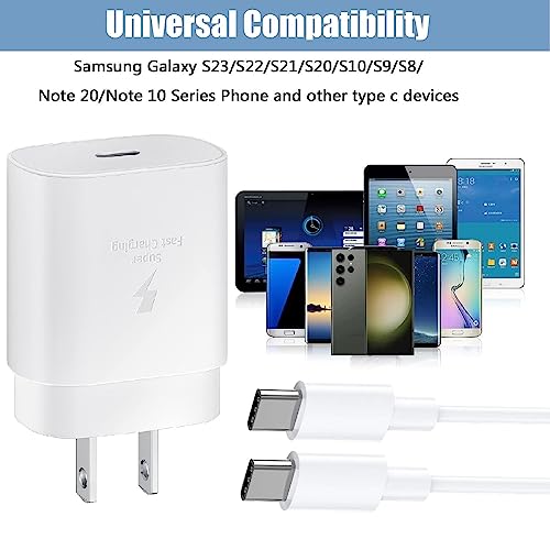 Mixopltbus HZ-050YYYYU Samsung Fast Charger 25W Usb C Super Fast Charging Type C Charger Cable Cord 6.6Ft For Samsung Galaxy S24 S24+ S23 S22 S21 S20 Ultra/Plus/Fe,Note 20/10,Z Fold5,Z Flip5,A55/A15/A25,Galaxy Tab A8/S8/S9 thumb #1