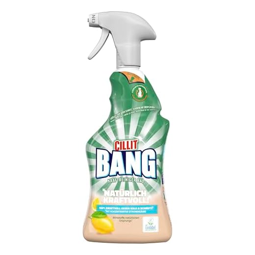 Cillit Bang Natürlicher Kraftreiniger Bad – Gegen Kalk & Schmutz – Inhaltsstoffe zu 100% natürlichen Ursprungs – 1 x 750 ml Badreiniger