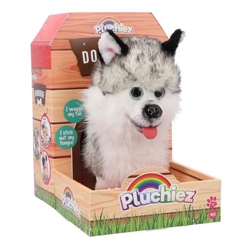 Jouet interactif en peluche husky autonome qui bouge pour stimuler l'éveil cognitif