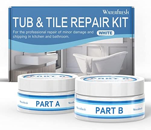 Porcelain Repair Kit White, High-Gloss Porcelain Sink Repair Kit White, Porcelain Chip Fix for Sinks, Tiles on Enamel, Acrylic, Fiberglass, Ceramic, Shower Kit & Tray