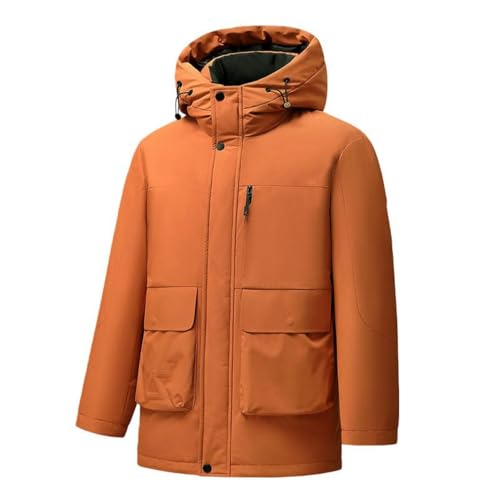 Manteau d'hiver homme long à capuche pour trajets urbains