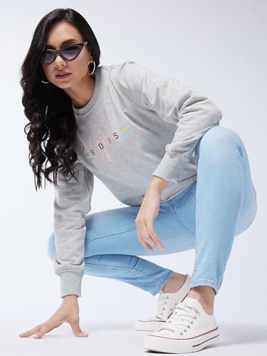 Image of Modeve Women Printed Hooded Sweatshirt for Winter