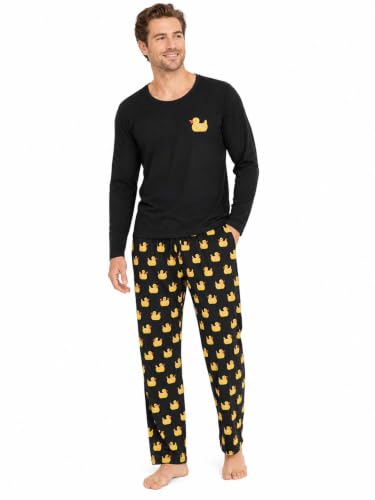 Image of Yoimira Mens Soft Pajama Set Short /Long Sleeve 2 Piece PJs with Pockets