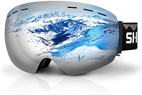 SHUOLIYAN Ski Goggles Snowboard Goggles - Double Layer Lens Removable Lens UV400 Anti-Fog Snow Goggles Men Women Adults Snow Motorcycle Skiing Skating Snowboard