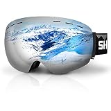 SHUOLIYAN Ski Goggles Snowboard Goggles - Double Layer Lens Removable Lens UV400 Anti-Fog Snow Goggl