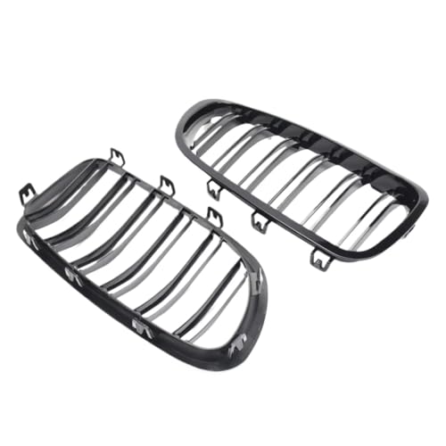 Parrilla delantera para BMW Serie 5 F10 F11 F18 negro brillante doble rejilla 4