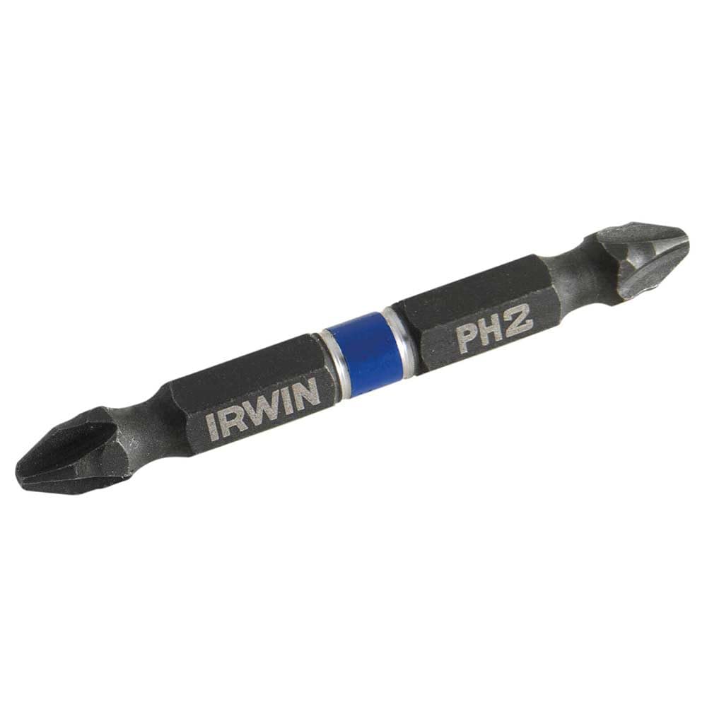 Irwin 1923375 - Punte per cacciavite in titanio, 60 mm PH2, a doppio lato, pacco da 2