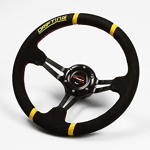 32パイ　DRIFTING ディープコーン Amazon | ステアリング 32φ ディープコーン 70mm 本牛革バック