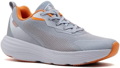 Campus Men's VETRO L.Gry/V.ORG Running Shoes - 8UK/India 1 Pair Grey/Orange
