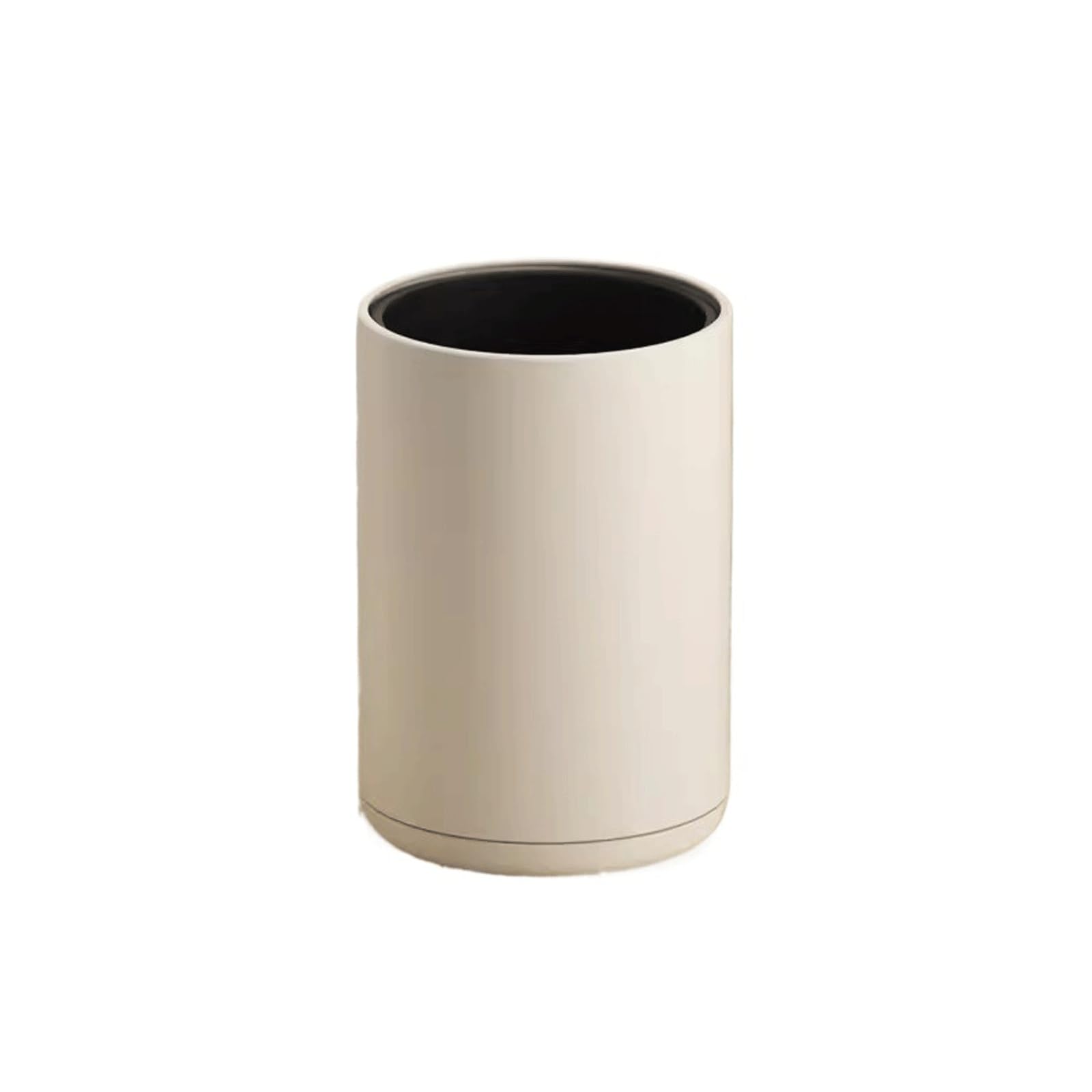 Cubo de basura crema con doble tapa para hogar 6