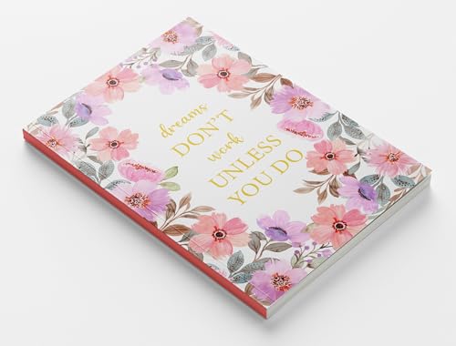 Image of AccuPrints A5 Premium Soft Bound Notebook Diary for Girls and Women (144 Ruled Pages with planner, 80 GSM) Parent (Dream Don't work Notebook)