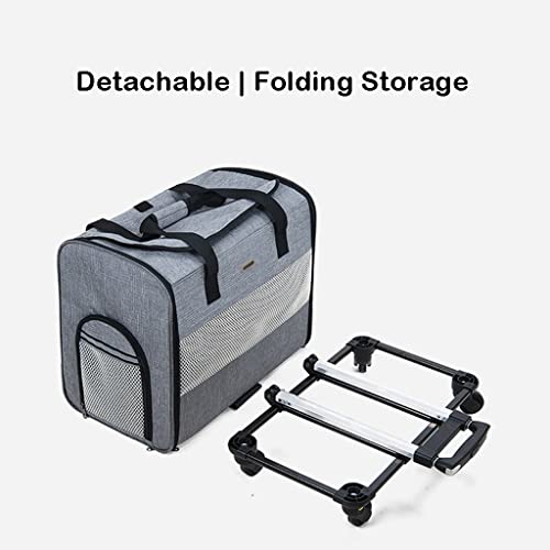 Porte-bagages de voyage pour animaux avec finitions soignées et roulettes silencieuses