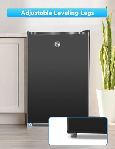 Image of Commercial Cool 3.0 Cu. Ft. Upright Freezer with 2 Removable Glass Shelves, Reversible Door, Adjustable Thermostat, Mini Freezer with Space Saving Flat Back, Manual Defrost, CCUL30B, Black