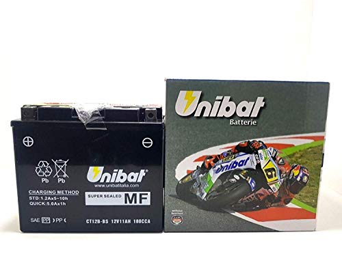 UNIBAT Batteria YT12B-BS 12 V 10 AH TDM 850 1996-2001 per Yamaha-TDM 850 dal 1996 Fino al 2001