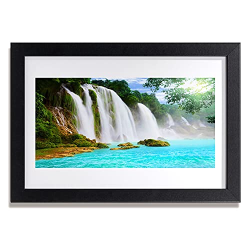 Affiche avec cadre salon chambre cuisine motif cascade lac nature 30x20