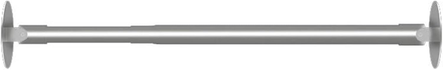 Adjustable 180° Swivel Shower Rod & Curtain Rail for Angled Walls, Durable Stainless Steel Closet Rod, Extender Clothes Support Holder (110-200cm, Silver)